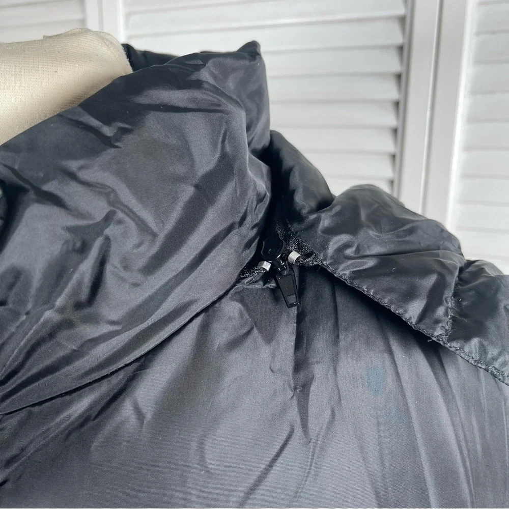 Guide Gear Reversible Down/Feather Puffer Jacket 2XL Black/Blue Hooded NWT
